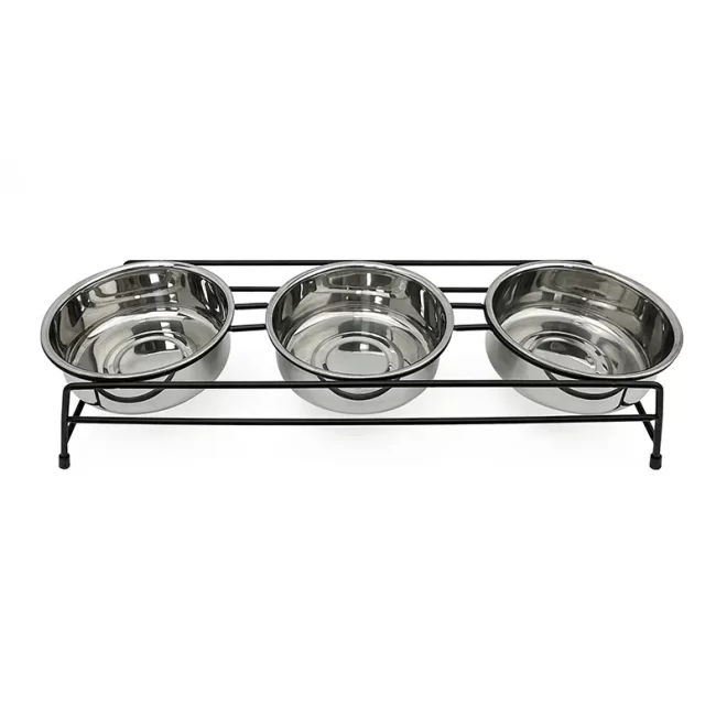Wholesale 3 Bowl Dog Feeder-PA901